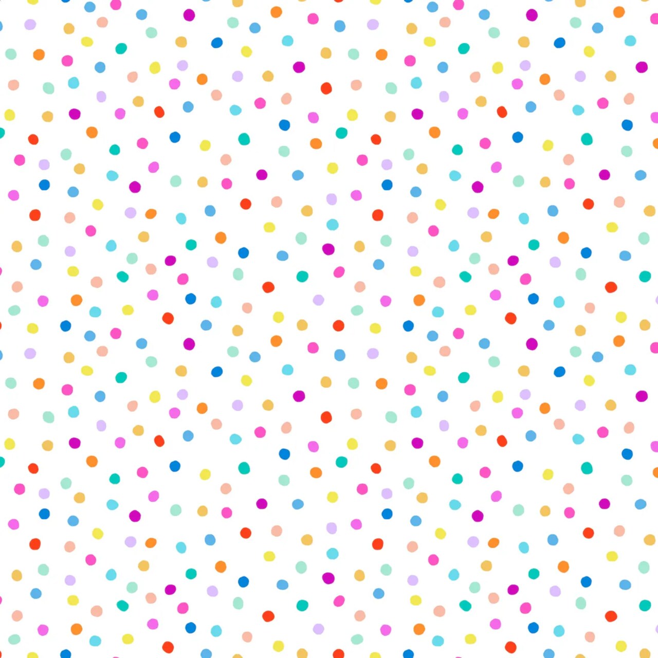 Fabric FIGO Multi on White Pompoms Dovetail by the Quarter Yard 92027-10